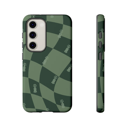 F1 Phone Case Green Checkerboard Design, Trendy F1 Gift, Formula 1 Gift, Cute F1 Phone Case, Unique Formula One Phone Case