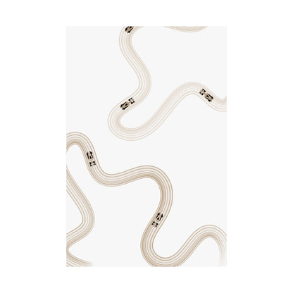 Neutral Beige F1 Matte Vertical Poster | Formula 1 Art Print (US SIZING)