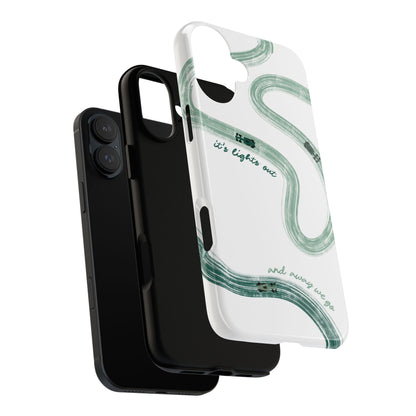 F1 Phone Case Green Painted "its lights out and away we go", Trendy F1 Gift, Formula 1 Gift, Cute F1 Phone Case, Gift for F1 Fans