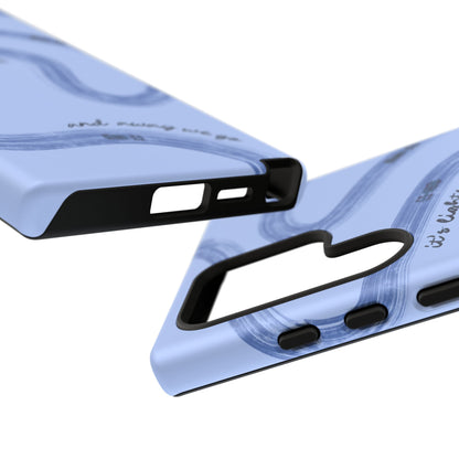 F1 Phone Case Monochrome Blue Painted "its lights out and away we go", Trendy F1 Gift, Formula 1 Gift, Cute F1 Phone Case, Phone Case