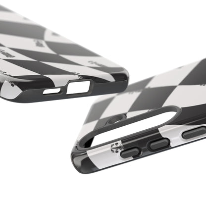 F1 Phone Case Black and White Checkered Design, Trendy F1 Gift, Formula 1 Gift, Cute F1 Phone Case, Unique Formula One Phone Case