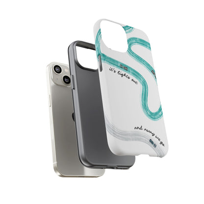 Mercedes F1 Phone Case Painted "its lights out and away we go", Trendy F1 Gift, Formula 1 Gift, Cute F1 Phone Case