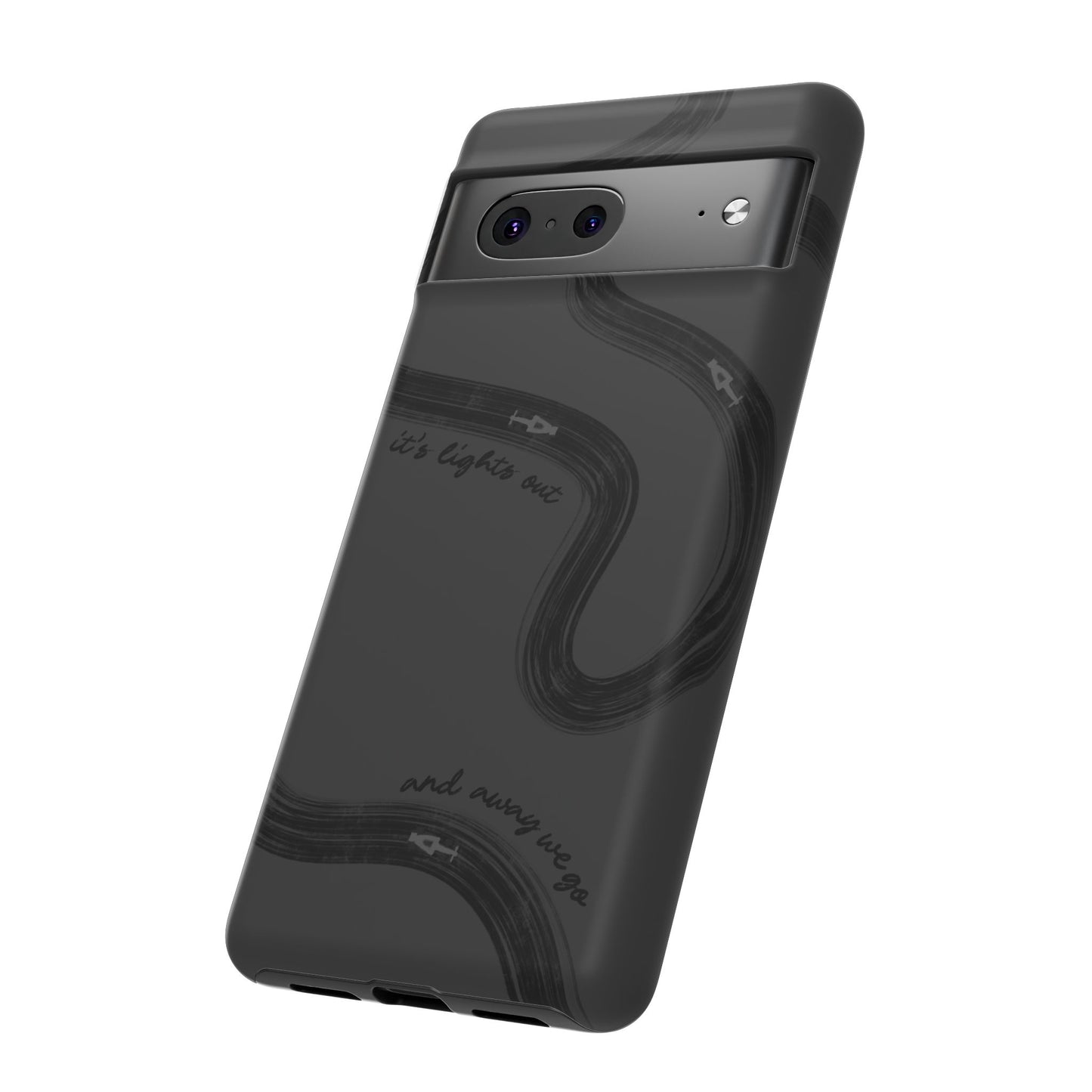 F1 Phone Case Monochrome Black Painted "its lights out and away we go", Trendy F1 Gift, Formula 1 Gift, Cute F1 Phone Case, Phone Case