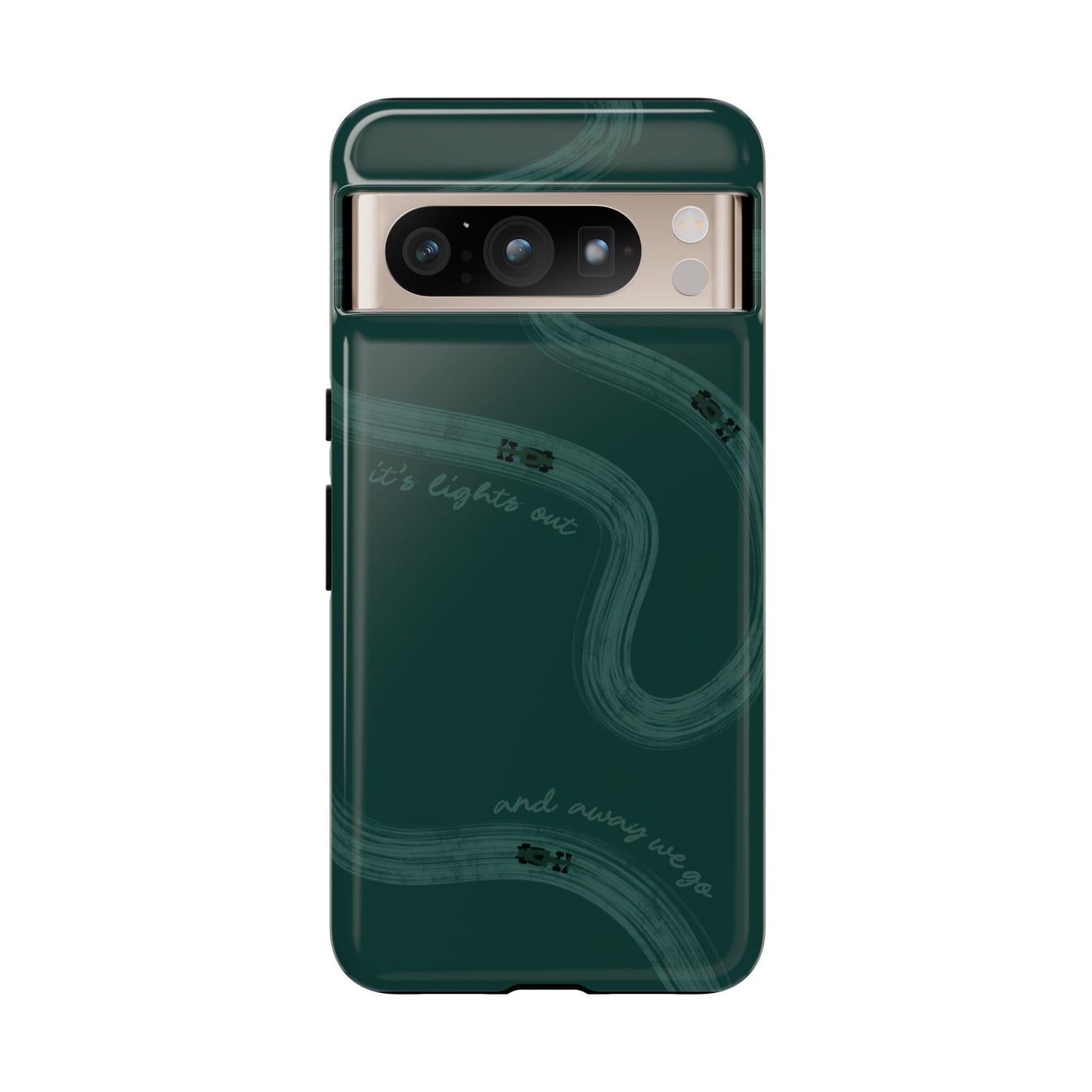 F1 Phone Case Monochrome Green Painted "its lights out and away we go", Trendy F1 Gift, Formula 1 Gift, Cute F1 Phone Case, Phone Case