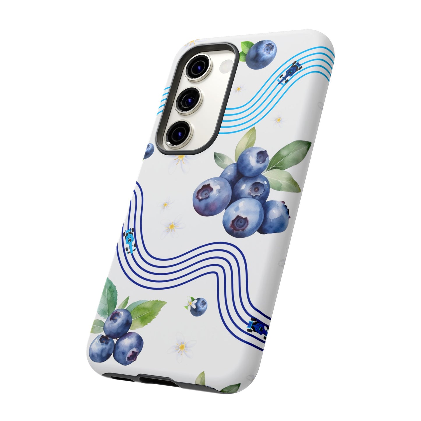F1 Williams and Blueberries Phone Case, Trendy F1 Gift, Formula 1 Gift, Cute Fruit F1 Phone Case, Unique Phone Case