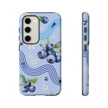 Blue F1 Williams and Blueberries Phone Case, Trendy F1 Gift, Formula 1 Gift, Cute Fruit F1 Phone Case, Unique Phone Case