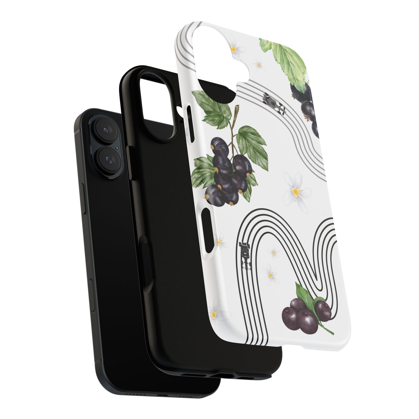 F1 Cadillac and Black Currants Phone Case, Trendy F1 Gift, Formula 1 Gift, Cute Fruit F1 Phone Case, Unique Phone Case