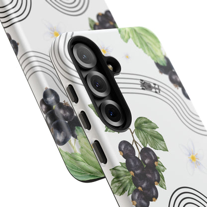 F1 Cadillac and Black Currants Phone Case, Trendy F1 Gift, Formula 1 Gift, Cute Fruit F1 Phone Case, Unique Phone Case