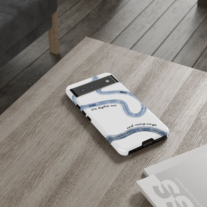 F1 Phone Case Blue Painted "its lights out and away we go", Trendy F1 Gift, Formula 1 Gift, Cute F1 Phone Case, Gift for F1 Fans