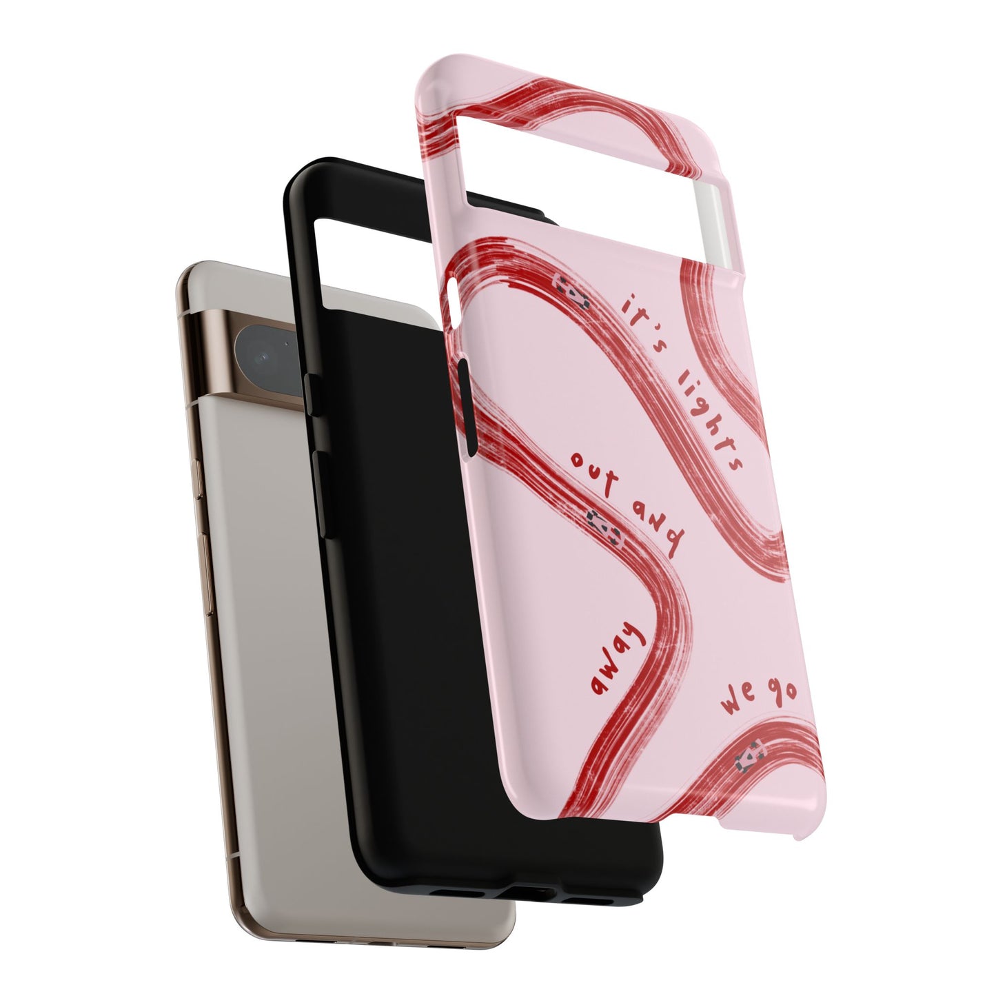 Pink and Red Lights Out F1 Phone Case Design, Trendy F1 Gift, Formula 1 Gift, Cute F1 Phone Case, Unique Formula One Phone Case
