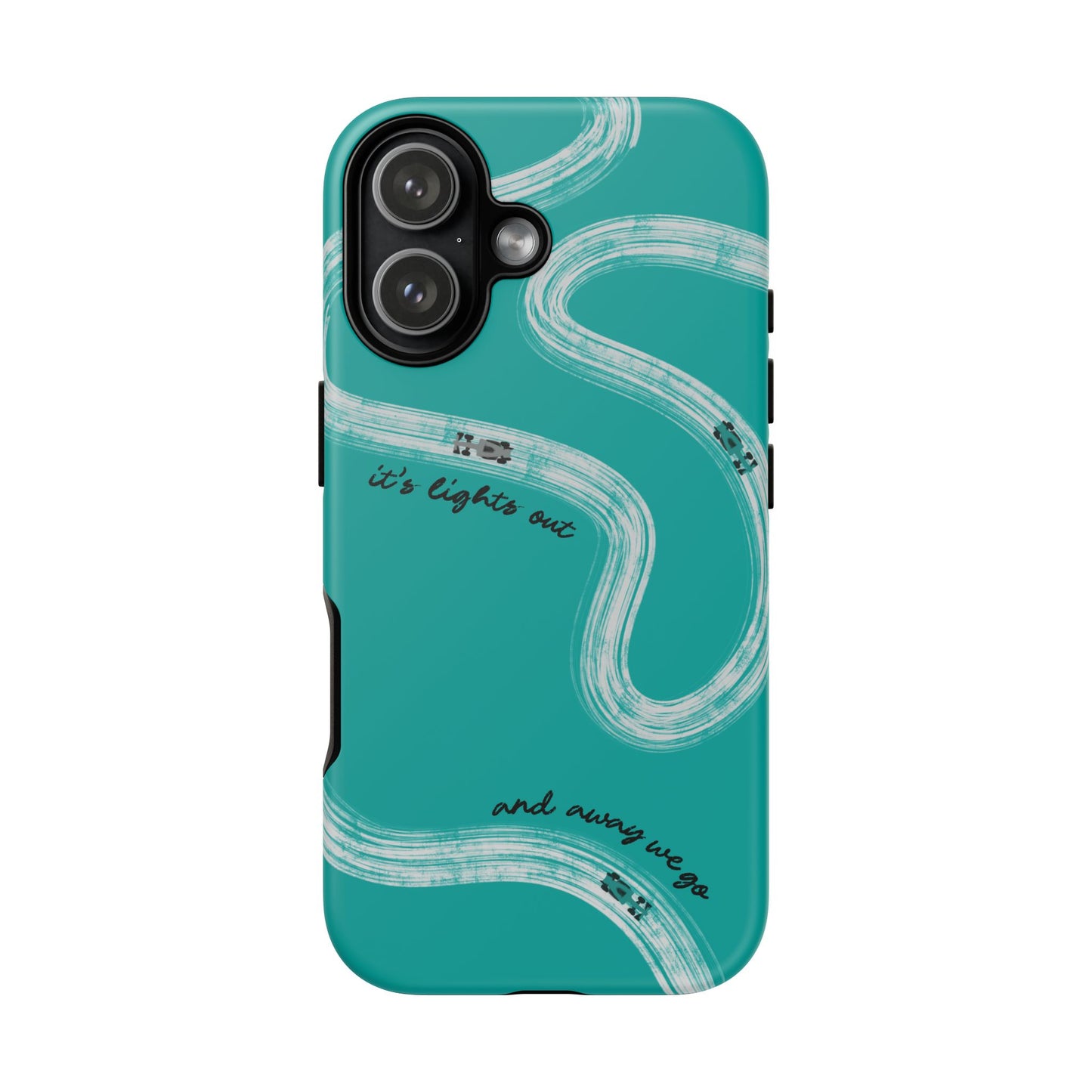 Mercedes F1 Phone Case Painted "its lights out and away we go", Trendy F1 Gift, Formula 1 Gift, Cute F1 Phone Case