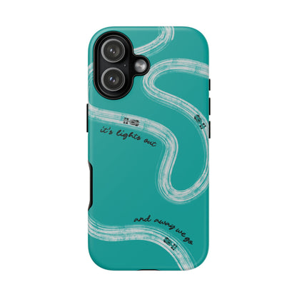 Mercedes F1 Phone Case Painted "its lights out and away we go", Trendy F1 Gift, Formula 1 Gift, Cute F1 Phone Case