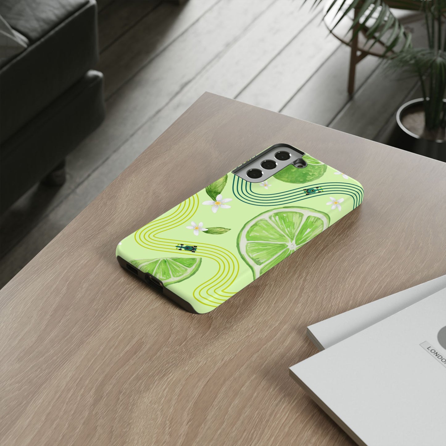 Green F1 Aston Martin and Lime Phone Case, Trendy F1 Gift, Formula 1 Gift, Cute Fruit F1 Phone Case, Unique Phone Case