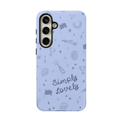 Blue Doodle "Simply Lovely" F1 Phone Case Design