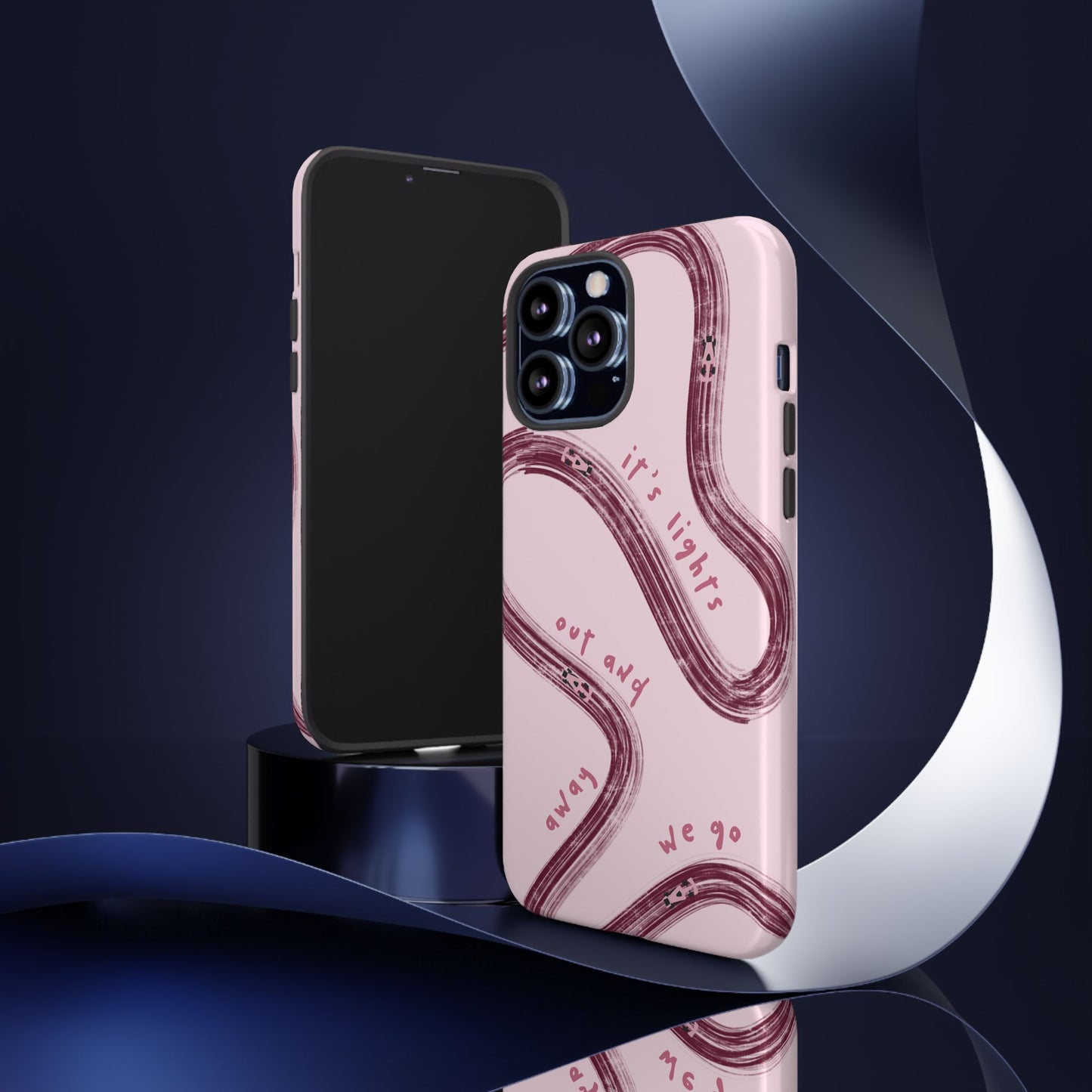 Pink Lights Out F1 Phone Case Design, Trendy F1 Gift, Formula 1 Gift, Cute F1 Phone Case, Unique Formula One Phone Case
