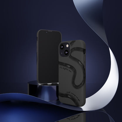 F1 Phone Case Monochrome Black Painted "its lights out and away we go", Trendy F1 Gift, Formula 1 Gift, Cute F1 Phone Case, Phone Case