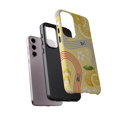 Yellow F1 Racing Bulls and Lemons Phone Case, Trendy F1 Gift, Formula 1 Gift, Cute Fruit F1 Phone Case, Unique Phone Case