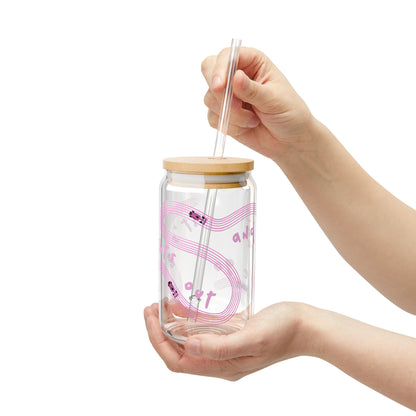 F1 Pink It's Lights Out sipper glass | 16oz