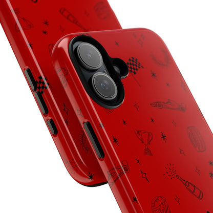 F1 Ferrari Racing Doodle "Forza Ferrari" F1 Phone Case Design