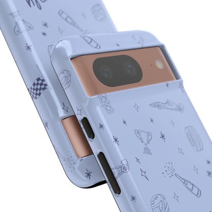 Blue Doodle "Simply Lovely" F1 Phone Case Design