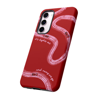 Red and Pink Lights Out F1 Phone Case Design, Trendy F1 Gift, Formula 1 Gift, Cute F1 Phone Case, Unique Formula One Phone Case