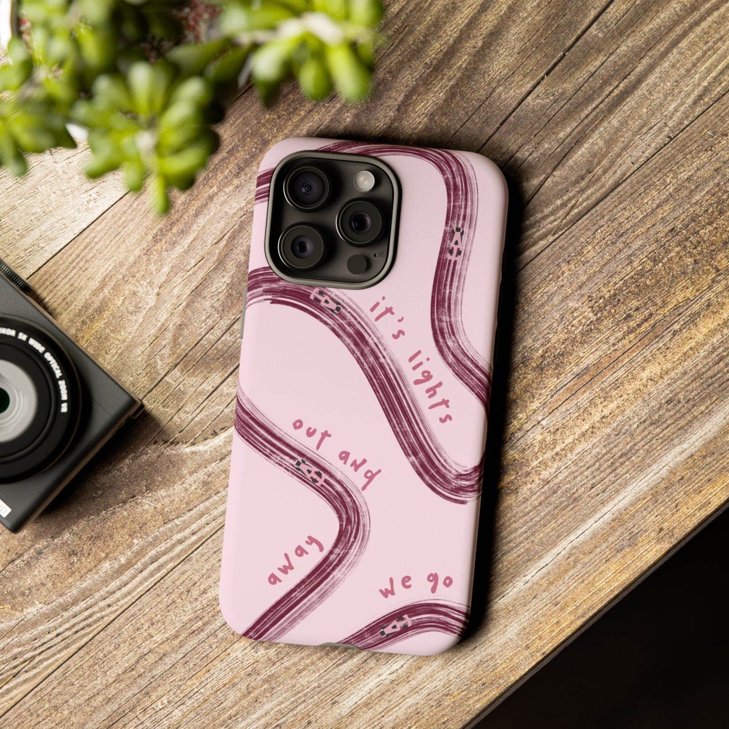 Pink Lights Out F1 Phone Case Design, Trendy F1 Gift, Formula 1 Gift, Cute F1 Phone Case, Unique Formula One Phone Case