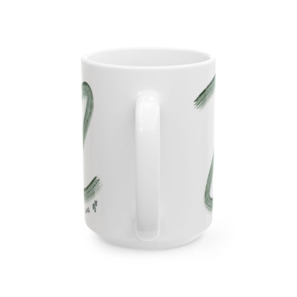 F1 Green Painted It's Lights Out and Away We Go Mug, Unique Gift for Coffee Lovers, Whimsical Formula 1 Gift