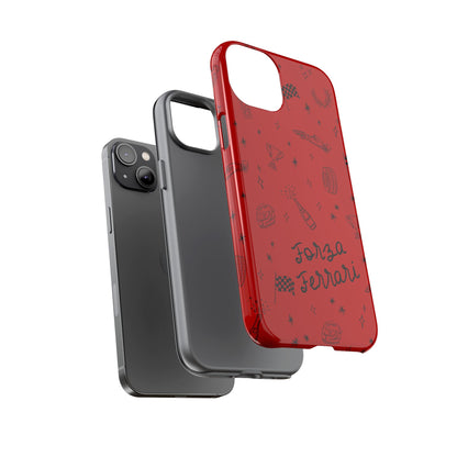 F1 Ferrari Racing Doodle "Forza Ferrari" F1 Phone Case Design