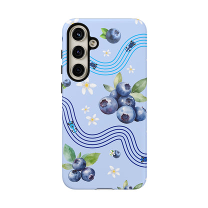 Blue F1 Williams and Blueberries Phone Case, Trendy F1 Gift, Formula 1 Gift, Cute Fruit F1 Phone Case, Unique Phone Case