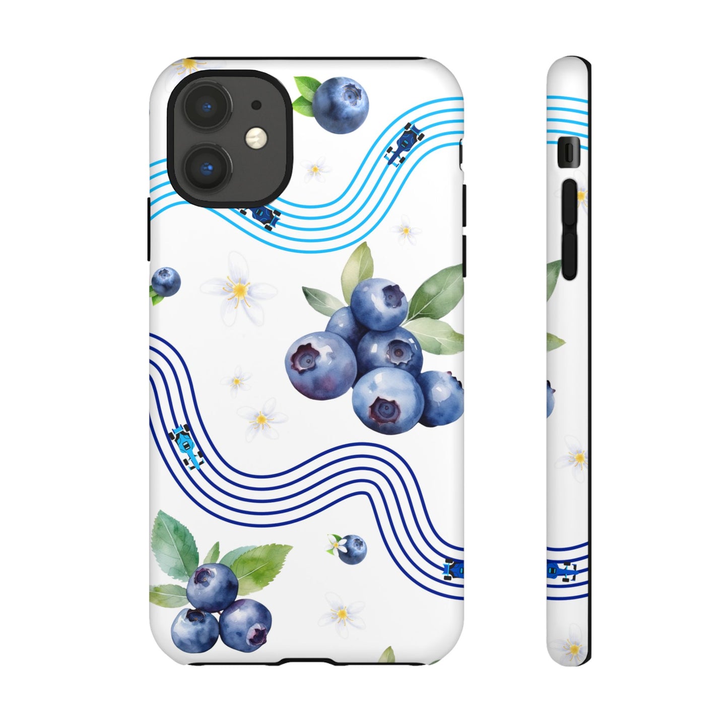F1 Williams and Blueberries Phone Case, Trendy F1 Gift, Formula 1 Gift, Cute Fruit F1 Phone Case, Unique Phone Case