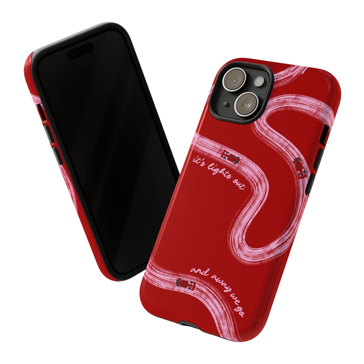 Red and Pink Lights Out F1 Phone Case Design, Trendy F1 Gift, Formula 1 Gift, Cute F1 Phone Case, Unique Formula One Phone Case