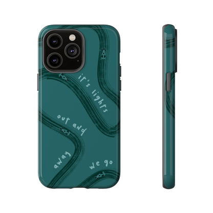 Teal Lights Out F1 Phone Case Design, Trendy F1 Gift, Formula 1 Gift, Cute F1 Phone Case, Unique Formula One Phone Case