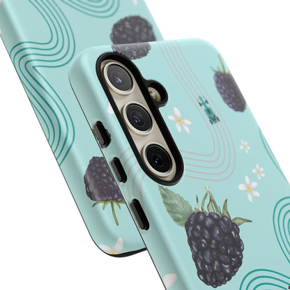 Teal F1 Mercedes and Blackberries Phone Case , Trendy F1 Gift, Formula 1 Gift, Cute Fruit F1 Phone Case, Unique Phone Case