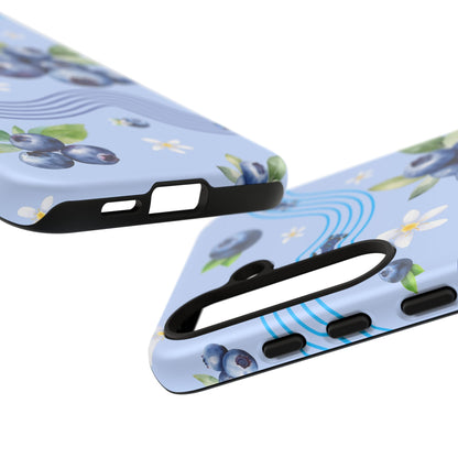 Blue F1 Williams and Blueberries Phone Case, Trendy F1 Gift, Formula 1 Gift, Cute Fruit F1 Phone Case, Unique Phone Case