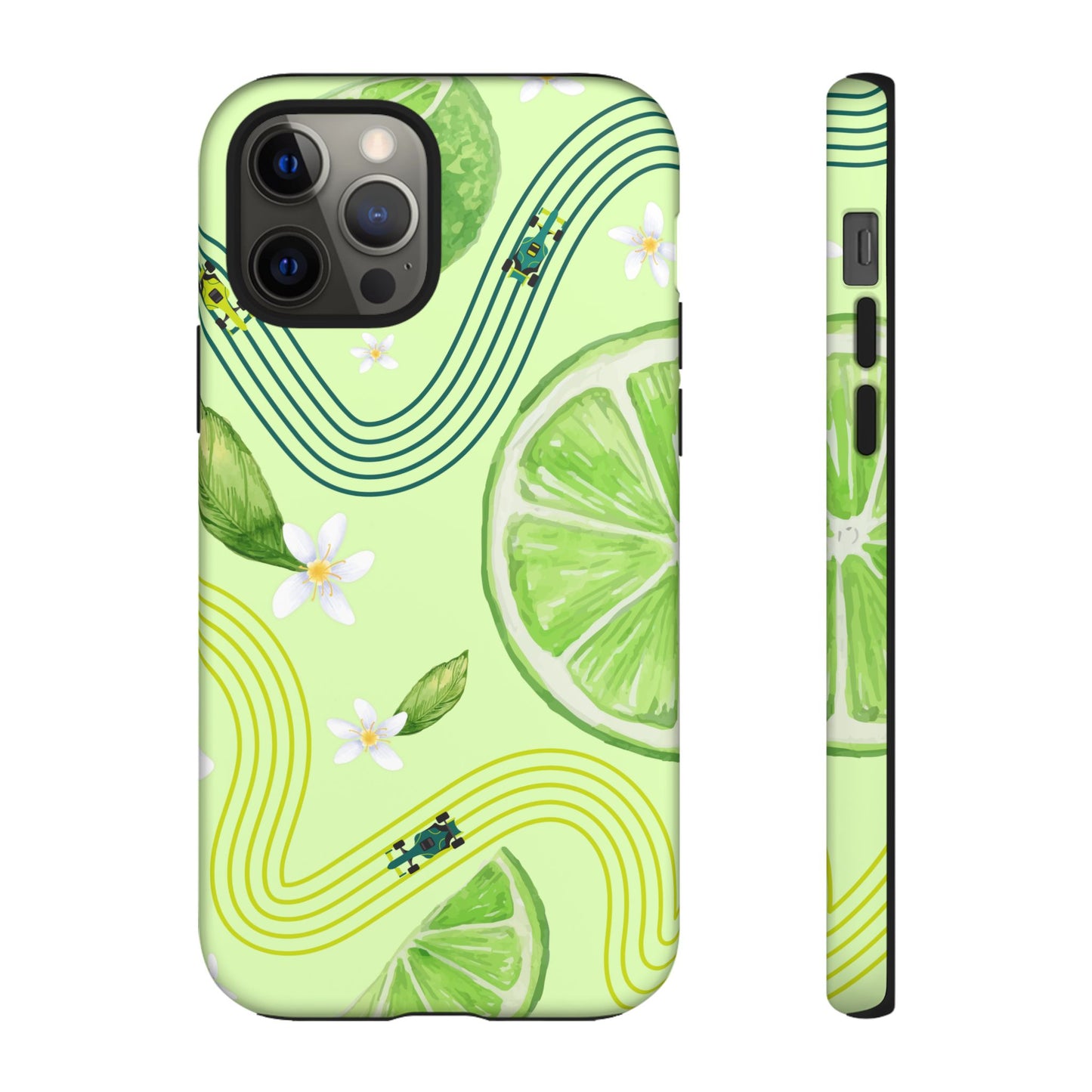 Green F1 Aston Martin and Lime Phone Case, Trendy F1 Gift, Formula 1 Gift, Cute Fruit F1 Phone Case, Unique Phone Case