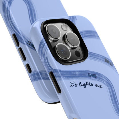 F1 Phone Case Monochrome Blue Painted "its lights out and away we go", Trendy F1 Gift, Formula 1 Gift, Cute F1 Phone Case, Phone Case