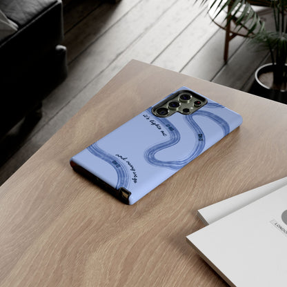 F1 Phone Case Monochrome Blue Painted "its lights out and away we go", Trendy F1 Gift, Formula 1 Gift, Cute F1 Phone Case, Phone Case