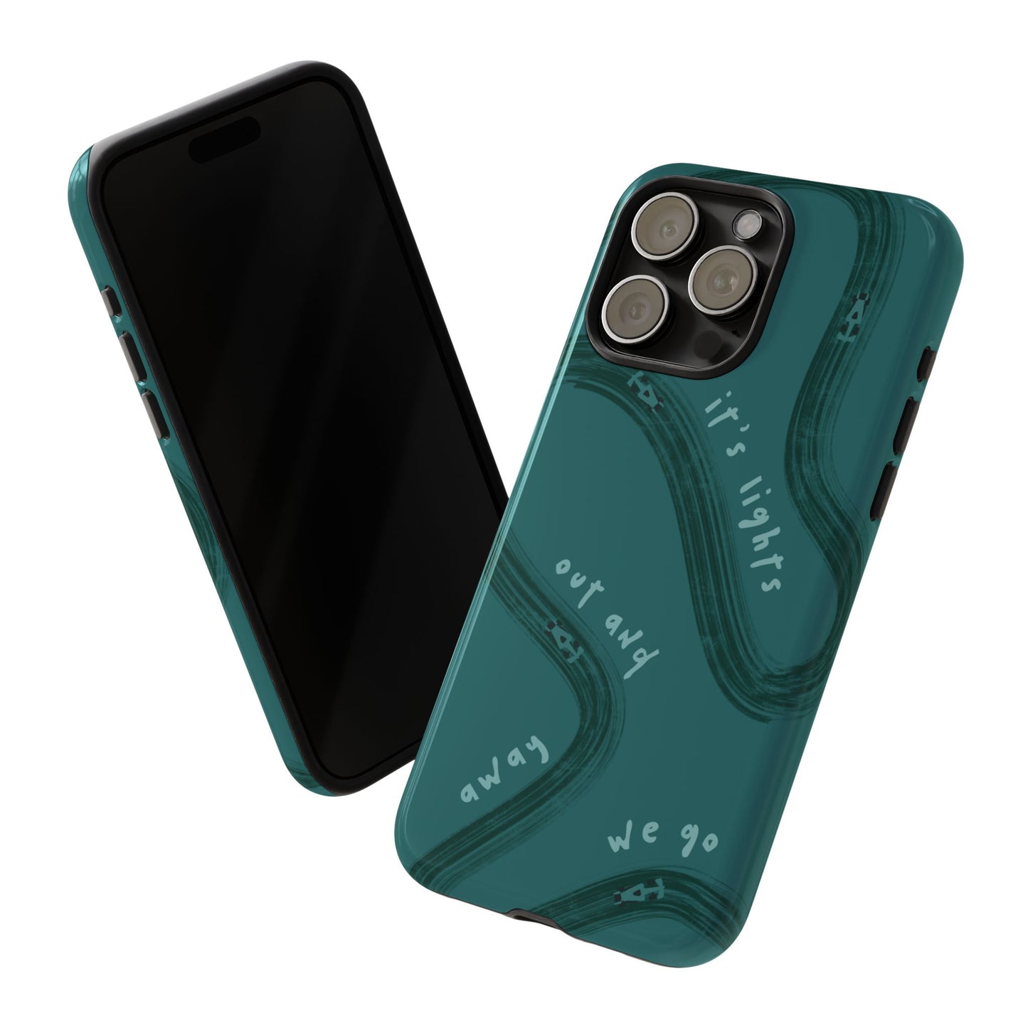 Teal Lights Out F1 Phone Case Design, Trendy F1 Gift, Formula 1 Gift, Cute F1 Phone Case, Unique Formula One Phone Case