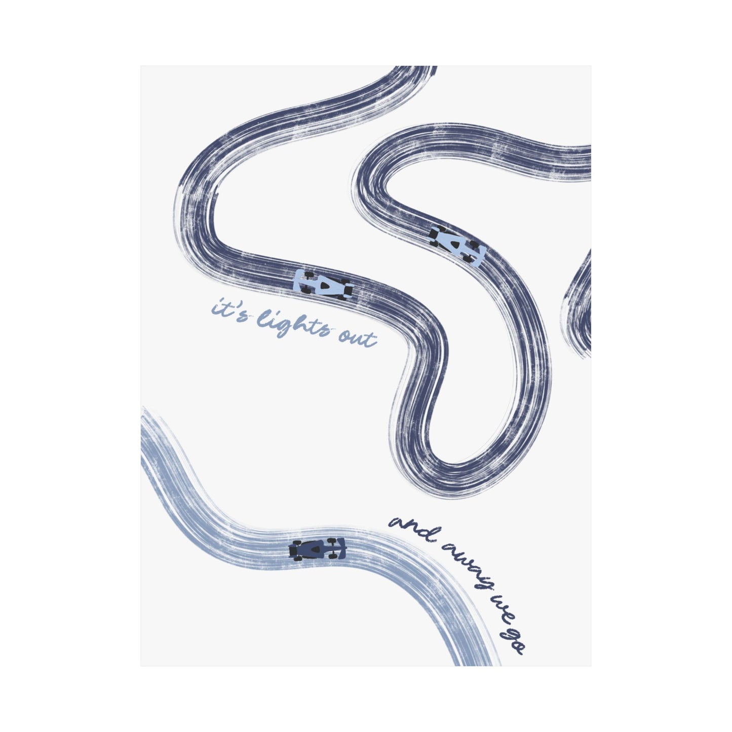 Blue F1 Matte Vertical Poster | F1 Giclée Art Print (US SIZING)