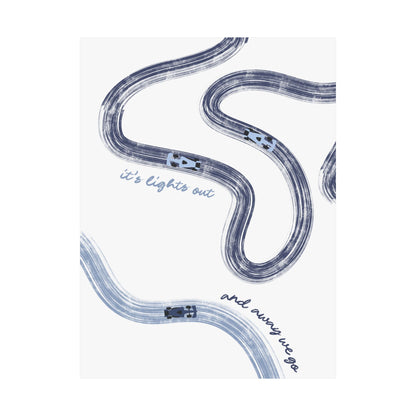 Blue F1 Matte Vertical Poster | F1 Giclée Art Print (US SIZING)