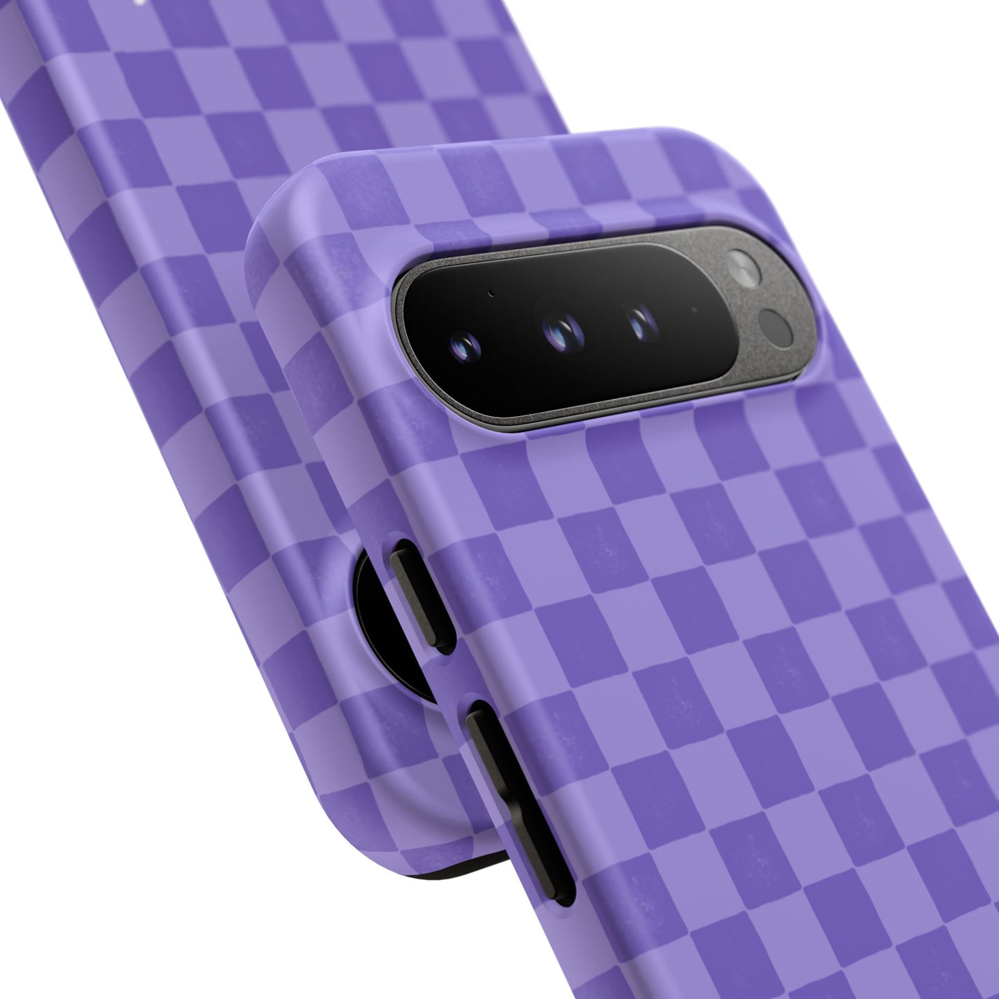 Simply Lovely Purple Checkered F1 Phone Case Design, Trendy F1 Gift, Formula 1 Gift, Cute F1 Phone Case