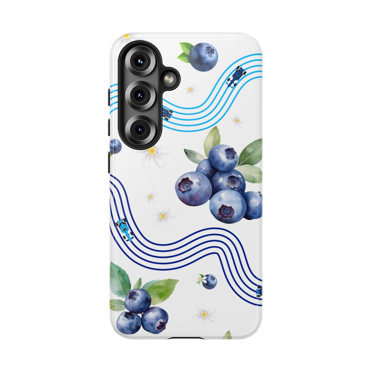 F1 Williams and Blueberries Phone Case, Trendy F1 Gift, Formula 1 Gift, Cute Fruit F1 Phone Case, Unique Phone Case