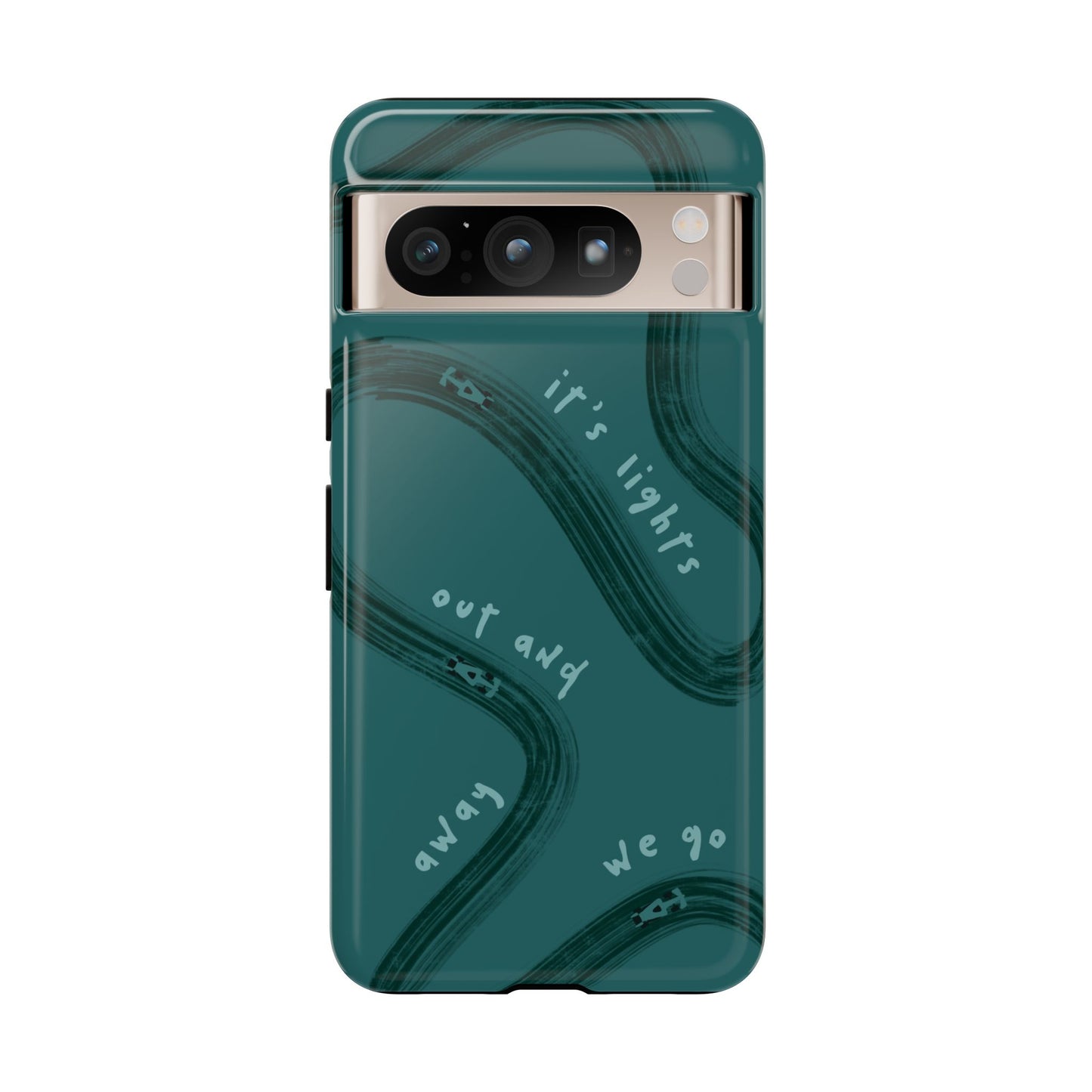 Teal Lights Out F1 Phone Case Design, Trendy F1 Gift, Formula 1 Gift, Cute F1 Phone Case, Unique Formula One Phone Case