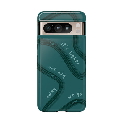 Teal Lights Out F1 Phone Case Design, Trendy F1 Gift, Formula 1 Gift, Cute F1 Phone Case, Unique Formula One Phone Case