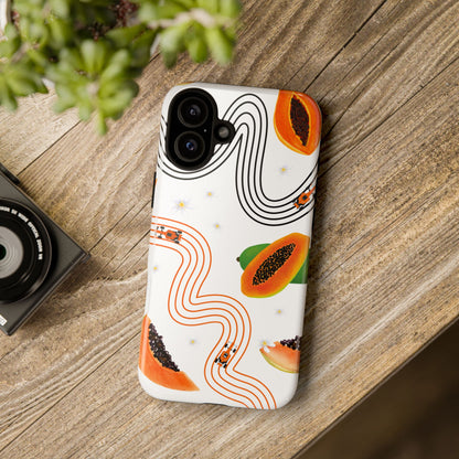F1 McLaren and Papaya Phone Case , Trendy F1 Gift, Formula 1 Gift, Cute Fruit F1 Phone Case, Unique Phone Case