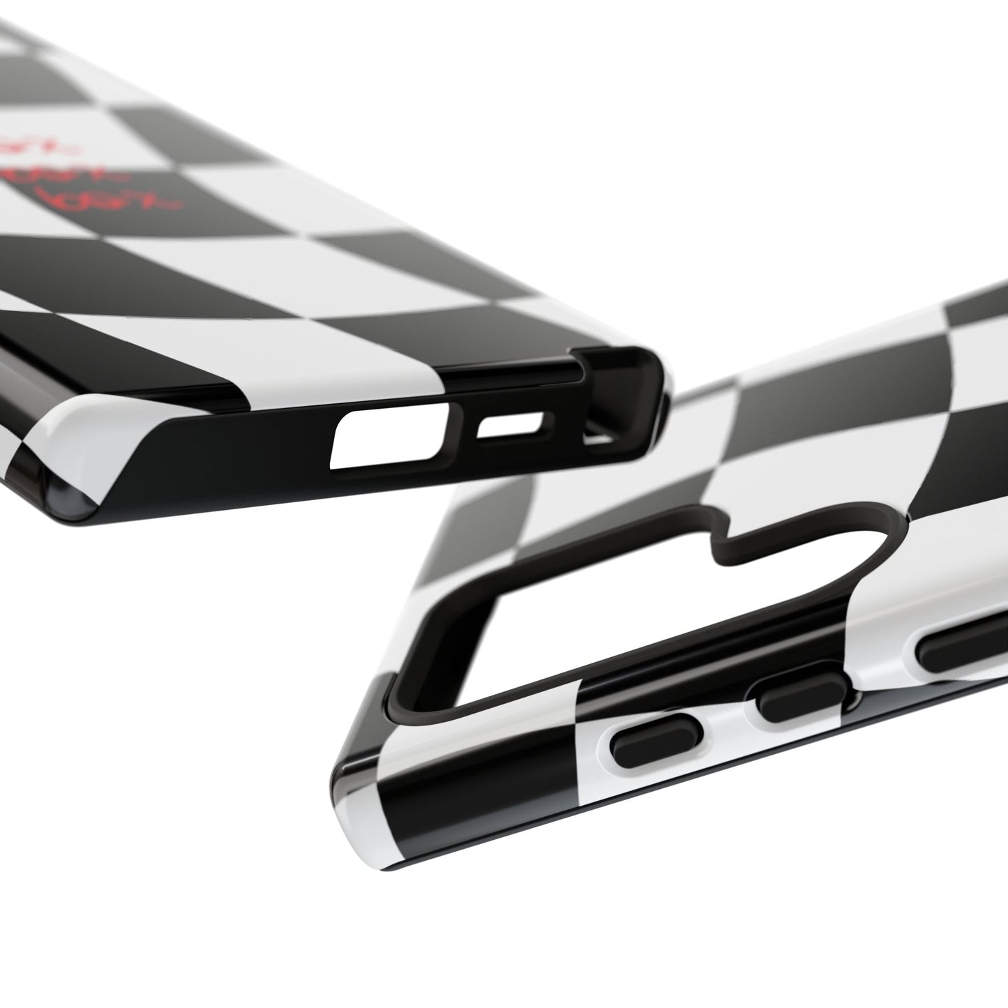 Black and Red Checkered F1 Phone Case, Box Box Box F1 Phone Case
