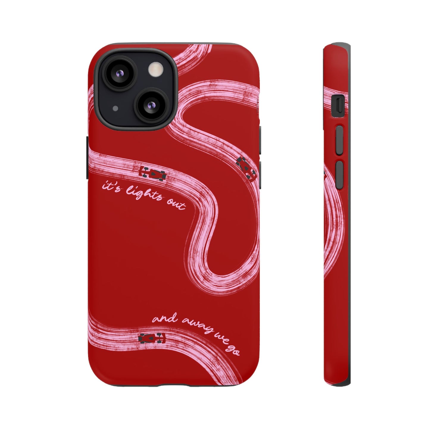 Red and Pink Lights Out F1 Phone Case Design, Trendy F1 Gift, Formula 1 Gift, Cute F1 Phone Case, Unique Formula One Phone Case