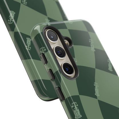 F1 Phone Case Green Checkerboard Design, Trendy F1 Gift, Formula 1 Gift, Cute F1 Phone Case, Unique Formula One Phone Case