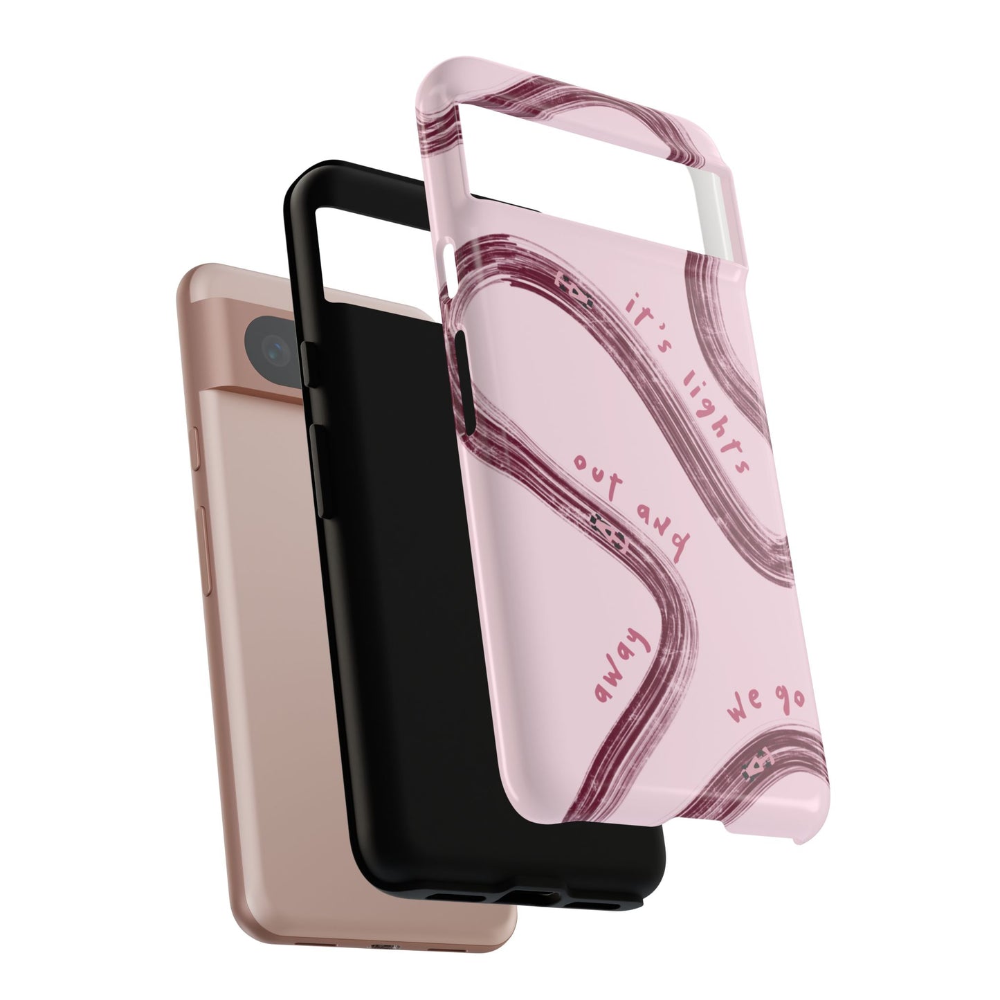 Pink Lights Out F1 Phone Case Design, Trendy F1 Gift, Formula 1 Gift, Cute F1 Phone Case, Unique Formula One Phone Case