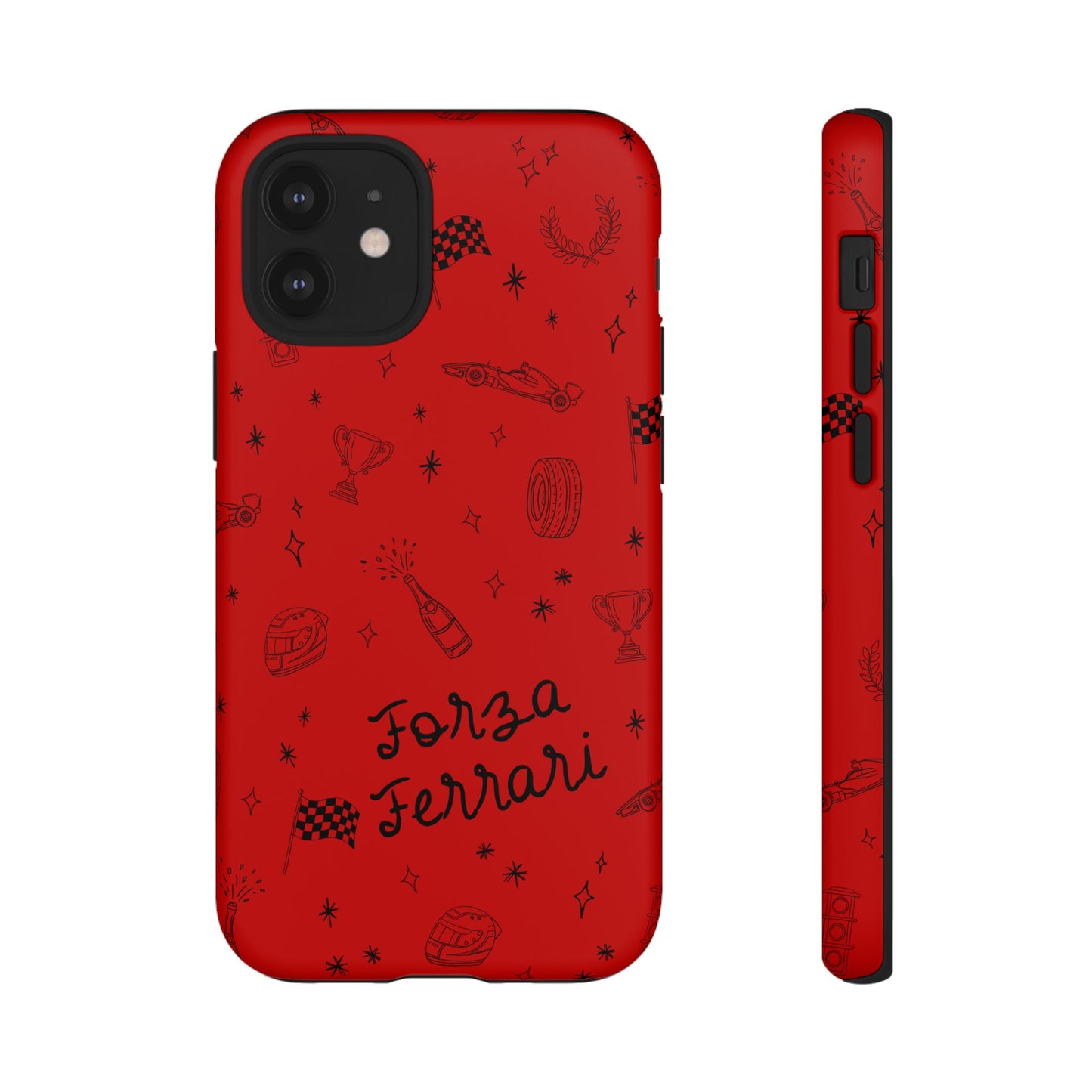 F1 Ferrari Racing Doodle "Forza Ferrari" F1 Phone Case Design